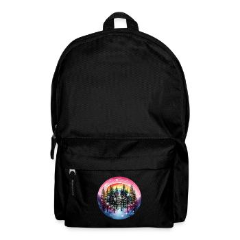 Tannen Wald Natur Regenbogen mystisch - Rucksack - Schwarz - Vorne