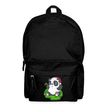 Panda Canne de Noël - Sac à dos - noir - Devant