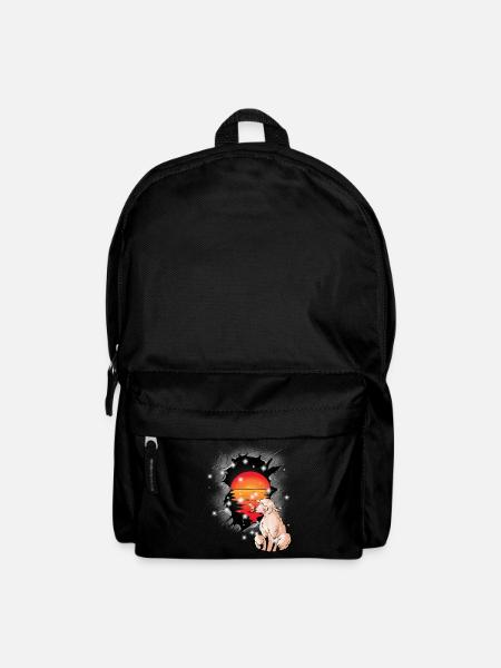 Schaf Schafe Sonnenuntergang Lamm Lämmer Kind - Rucksack - Schwarz