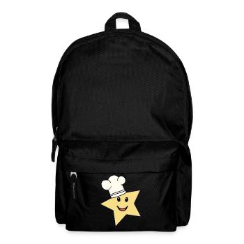 Stern Koch Köche Köchin Kochkunst kochen - Rucksack - Schwarz - Vorne