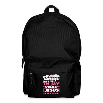 Seifenherstellung In Meinen Adern Jesus In Meinem - Rucksack - Schwarz - Vorne