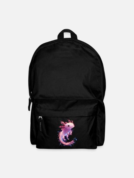 Mystischer Leuchtender Axolotl für Tierliebhaber - Rucksack - Schwarz