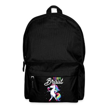 Braut Einhorn Lustiger Junggesellinnenabschied - Rucksack - Schwarz - Vorne