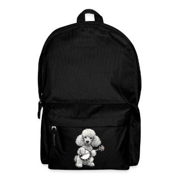 Caniche Chien Bluegrass Joueur de banjo - Sac à dos - noir - Devant