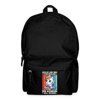 Hands me the controller, the queen wants to play - Backpack - black - Front