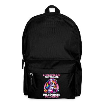 Hands me the controller, the queen wants to play - Backpack - black - Front