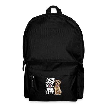 I work hard - Backpack - black - Front