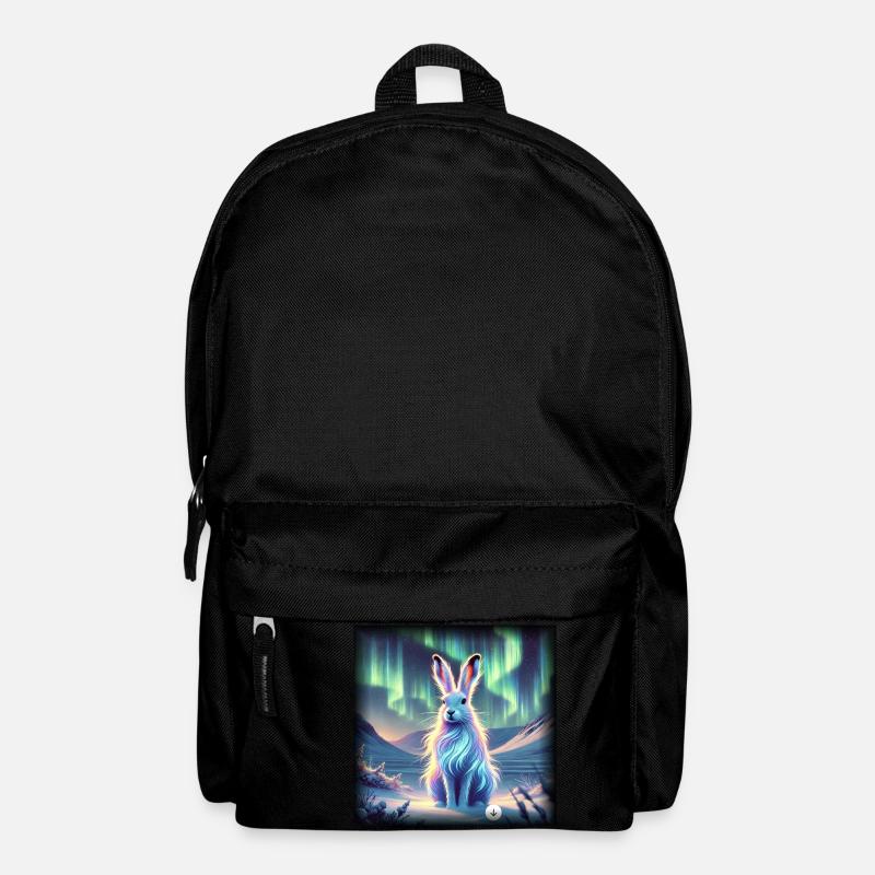Mountain hare Aurora Borealis - Backpack - black