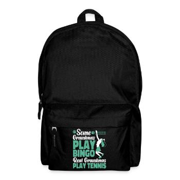 Drôle de joueur de tennis raquette grand-mère - Sac à dos - noir - Devant