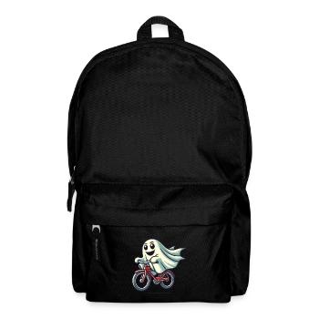 Bicycle Riding Ghost Funny Ghost - Backpack - black - Front