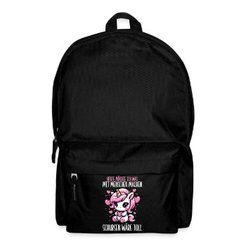 Heute Möchte Ich Was Mit Menschen Machen Schubsen - Rucksack - Schwarz - Vorne