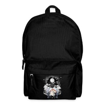 Frog Frogs Moon Nature Mushrooms Autumn Mountain - Backpack - black - Front