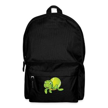 Drôle de joueur de tennis raquette chat - Sac à dos - noir - Devant