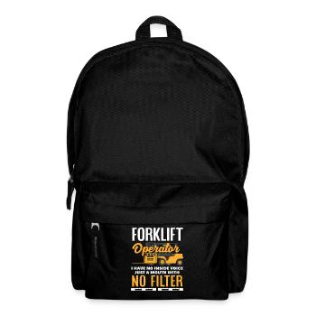 Forklift Driver No Filter Mouth - Backpack - black - Front