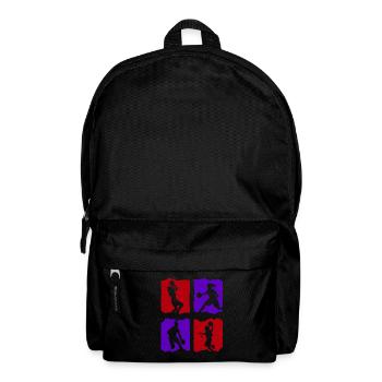 Basketball Tshirt B-Ball Dunking Rebound Player - Backpack - black - Front