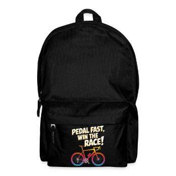 Pedal Fast Win The Race Bicycle Design - Backpack - black - Front