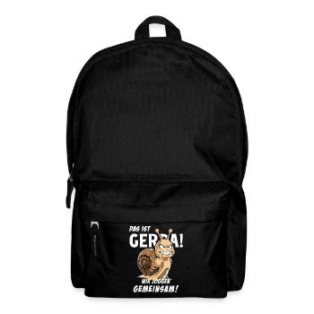 Funny Tshirt Humor Lazy Fun Sport Running Work - Backpack - black - Front