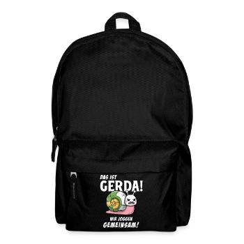 Funny Tshirt Humor Lazy Fun Sport Running Work - Backpack - black - Front