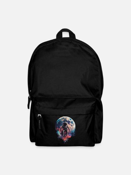 Astronaut Weltraum Schwebender Mond - Rucksack - Schwarz