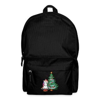 Unicorn Unicorns Christmas Christmas Tree Santa - Backpack - black - Front
