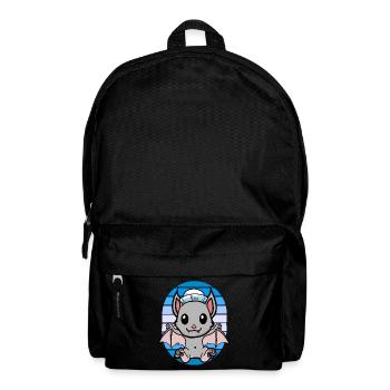 maritim Matrosen Fledermaus Fledermäuse Kinder - Rucksack - Schwarz - Vorne