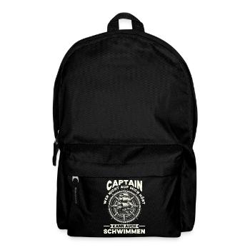 Papitän Funny Pun Capitaine Papa Ancre - Sac à dos - noir - Devant