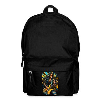 Wild guitar diva with electric guitar - Backpack - black - Front