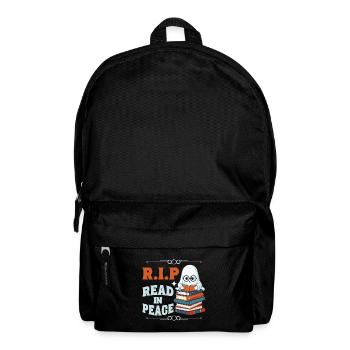 Niedliches Buchliebhaber Gespenst Lustiges Spruch - Rucksack - Schwarz - Vorne
