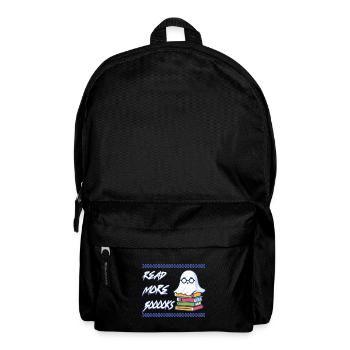 Cute Book Lover Ghost Funny Saying - Backpack - black - Front