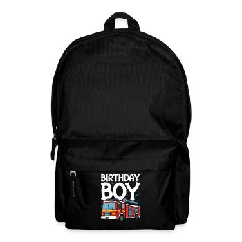 Birthday Boy Firefighter Birthday Boy - Backpack - black - Front