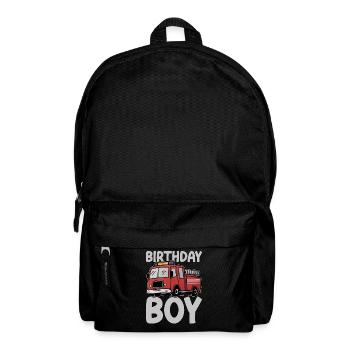 Birthday Boy Firefighter Birthday Boy - Backpack - black - Front
