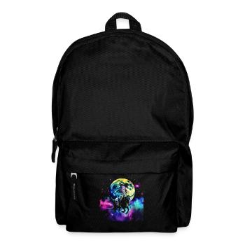 Bullrider Bull Riding Cowboy Howling Moon - Backpack - black - Front