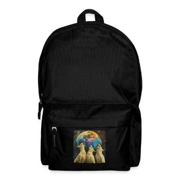 Nymphensittich Papagei Heulender Mond - Rucksack - Schwarz - Vorne