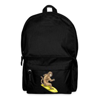 Monkey Surfing Surfboard Summer - Backpack - black - Front