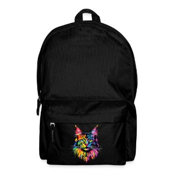 Maine Coon Cat Colorful Rainbow Maine Coon Cats - Backpack - black - Front