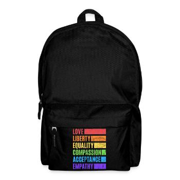 Gleichheit LGBTQ Rainbow Flag LGBTQ Stolz - Rucksack - Schwarz - Vorne
