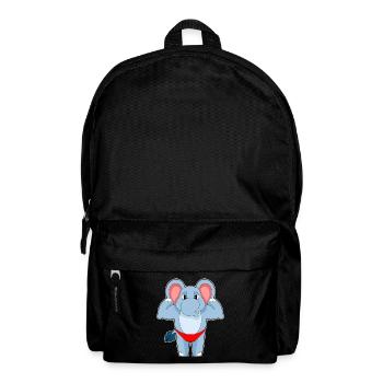 Elephant Bodybuilder Bodybuilding Sport - Backpack - black - Front
