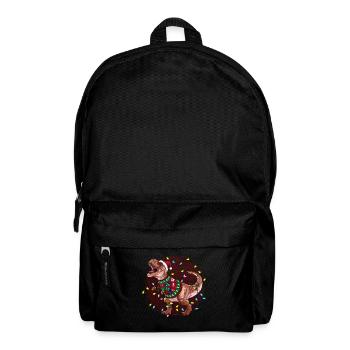 Dinosaur Ugly Christmas Christmas Xmas Santa - Backpack - black - Front