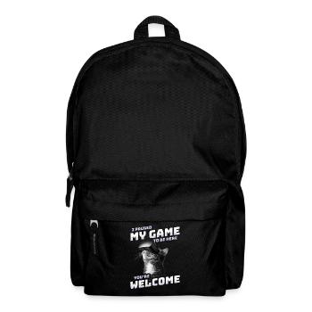 I just paused my game to be here - VR Cat Funny - Backpack - black - Front
