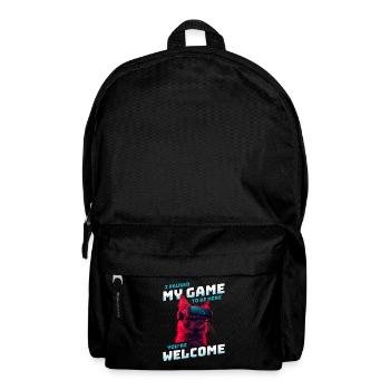 I just paused my game to be here - Cat with VR - Backpack - black - Front