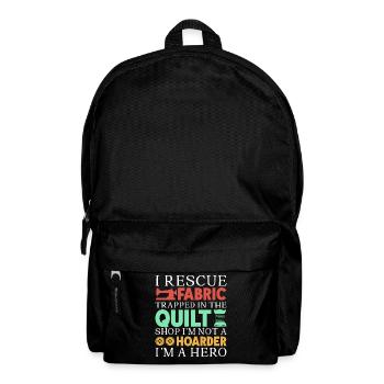 Quilt Knitting Crochet Sewing Machine Fabric - Backpack - black - Front