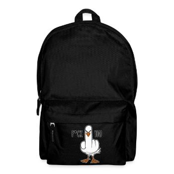 Stinkefinger Huhn Spruch - Rucksack - Schwarz - Vorne