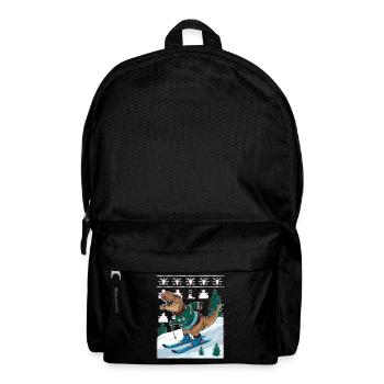 Dinosaur Ugly Christmas Christmas Xmas Trex - Backpack - black - Front