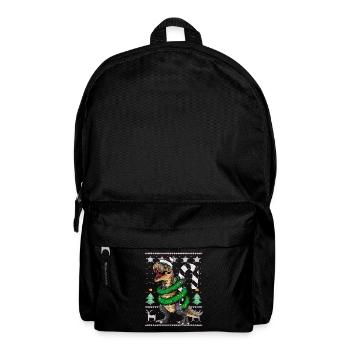 Dinosaur Ugly Christmas Christmas Xmas Trex - Backpack - black - Front