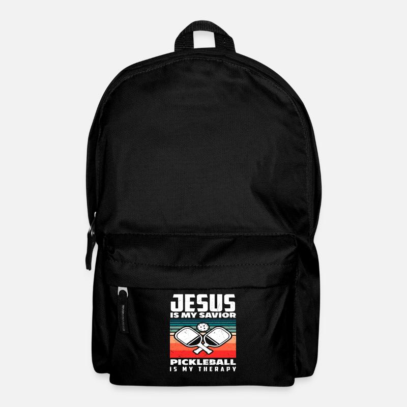 Jésus est mon sauveur, le pickleball est à moi - Sac à dos - noir