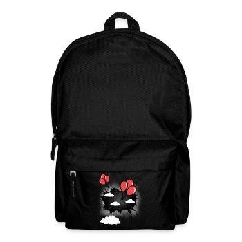 Clouds Cloud Celestial Balloons Balloon Flying - Backpack - black - Front