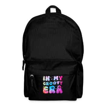 Groovy Tie Dye Friedens Liebeszeichen Retro Hippie - Rucksack - Schwarz - Vorne
