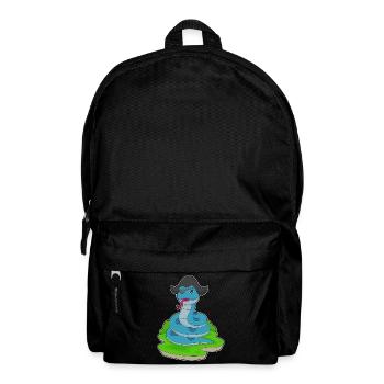 Schlange Pirat Piratenhut - Rucksack - Schwarz - Vorne