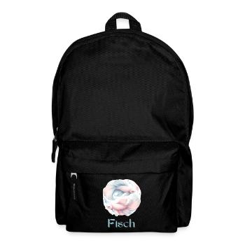 Elegantes Fische Sternzeichen Aquarell Geschenk - Rucksack - Schwarz - Vorne