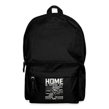 Zuhause Ist Wo Meine Modellzüge Sind - Rucksack - Schwarz - Vorne